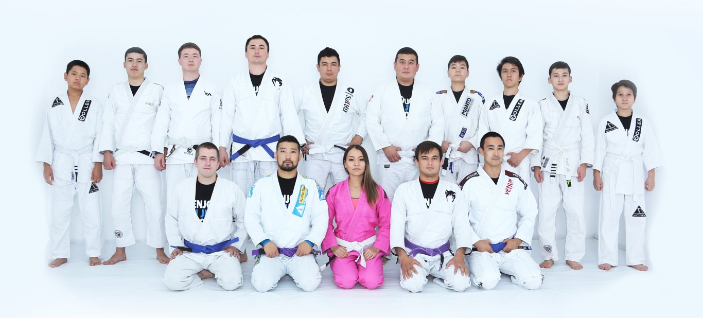 Ученики школы бразильского джиу-джитсу Roller